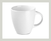 Schicker-runder matter-Becher-tasse-weiss-matt